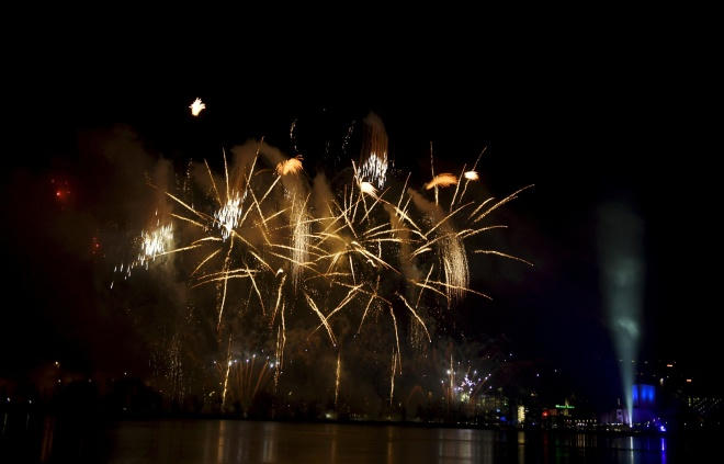 Pháo hoa tại thủ đô Helsinki, Phần Lan.