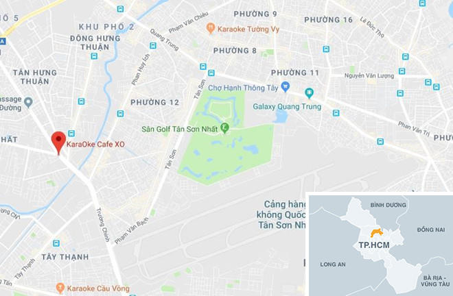 Vị trí quán karaoke XO Pharaon. Ảnh: Google Maps.