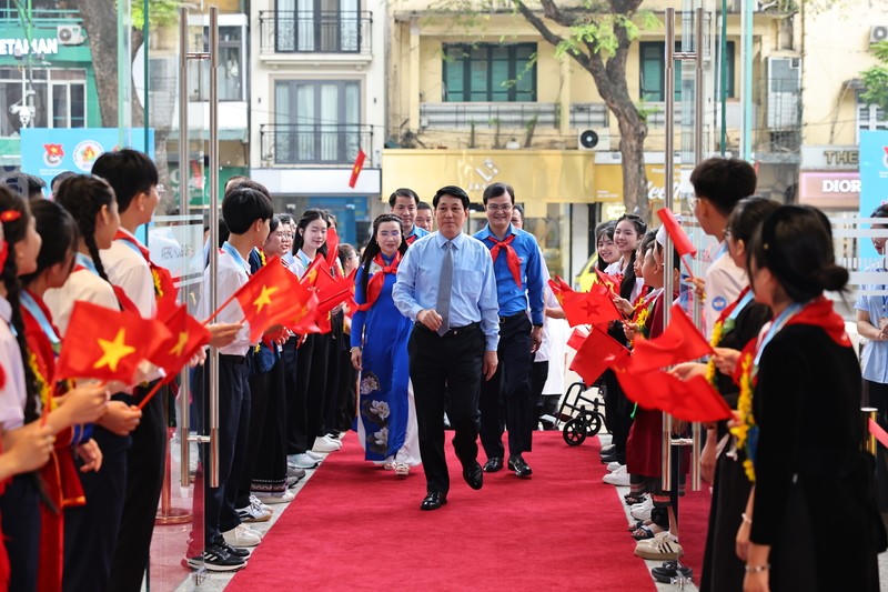 Chủ tịch nước Lương Cường tham dự Đại hội Cháu ngoan Bác Hồ toàn quốc lần thứ X, năm 2025. (Ảnh: Minh Hiển)