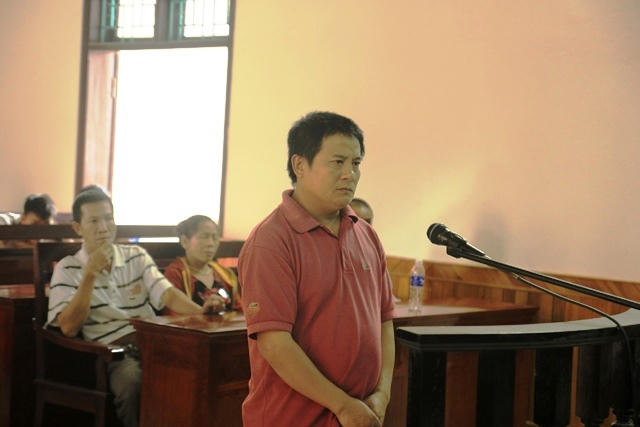 Bị cáo Trần Hải Triều tại phiên tòa chiều ngày 26/7.