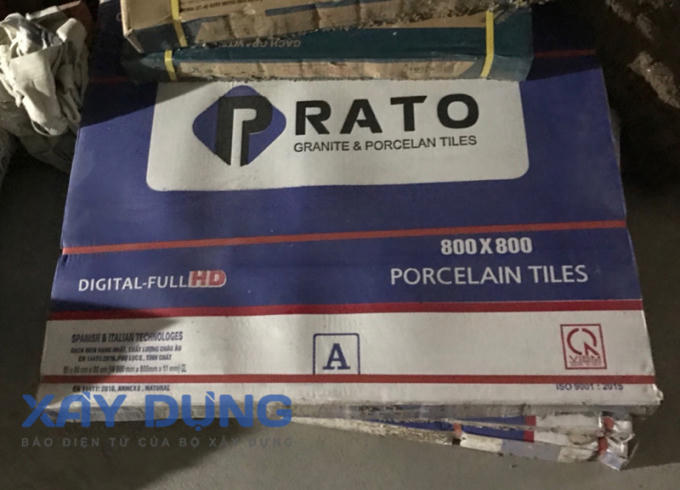 Gạch lát nền khi chưa sử dụng tại công trình.