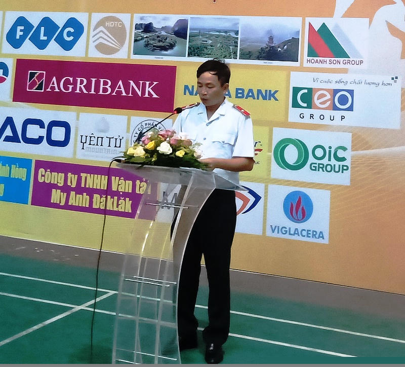 Quyền Vụ trưởng phụ trách Báo Thanh tra, Trưởng Ban Tổ chức Trần Đăng Vinh đã tuyên bố khai mạc Giải Cầu lông toàn quốc Báo Thanh tra lần thứ 16.