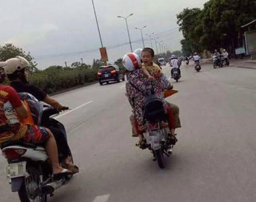 Hình ảnh được chia sẽ trên được cho là giống cháu Nghĩa xuất hiện ở Long Biên - Hà Nội.
