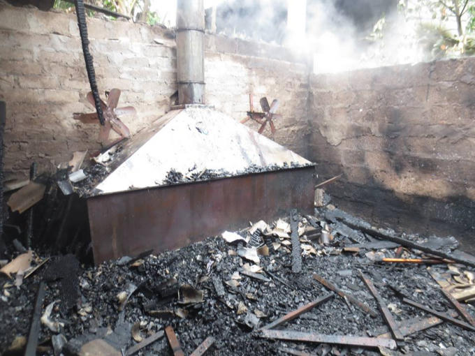 Hiện trường vụ nổ.