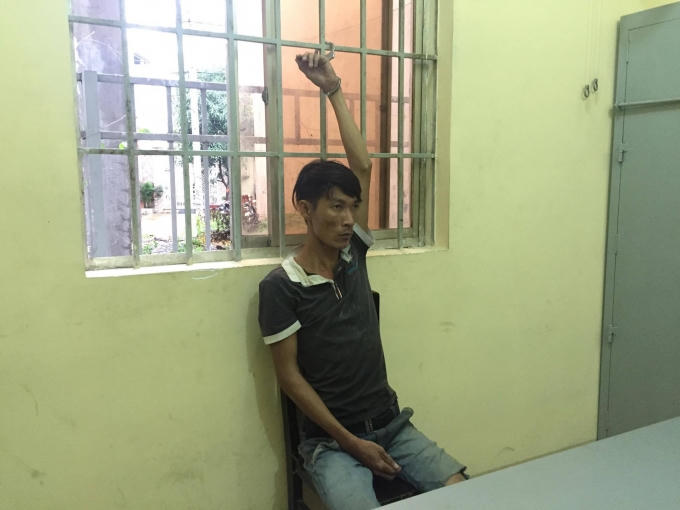 Trương Hoài Phong tại cơ quan công an