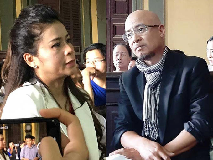 Ông Vũ và bà Thảo đều thể hiện nhiều cảm xúc tại tòa.