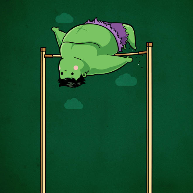 Chắc hẳn Hulk sẽ phù hợp với nhảy cao hơn bộ môn vật.