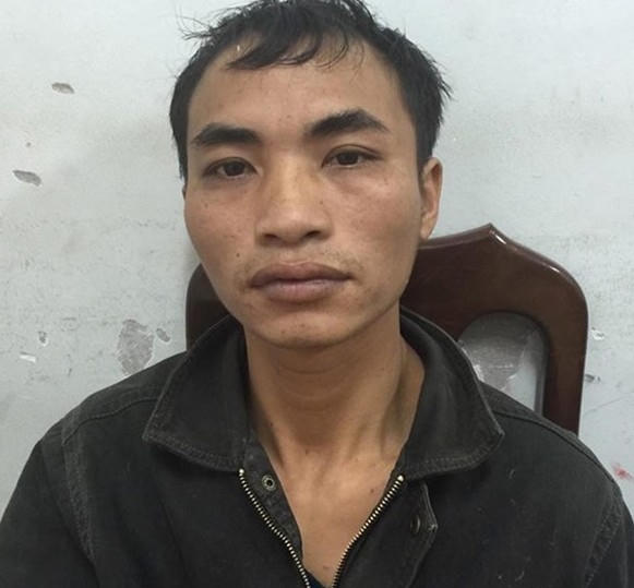 Đối tượng Nguyễn Văn Học tại cơ quan công an.