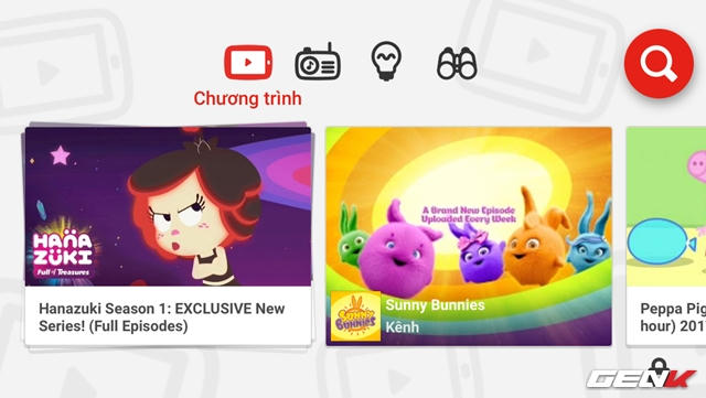 Tab chương trình (Ảnh: genk)