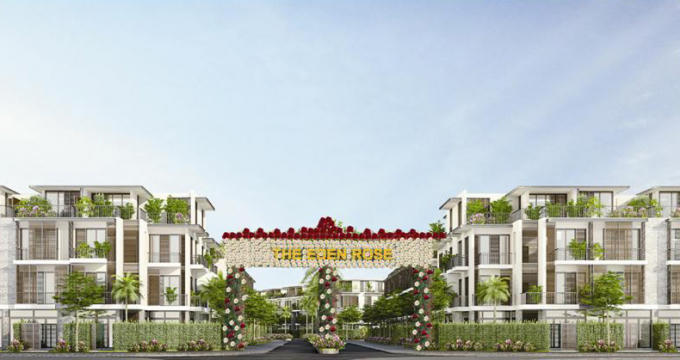 Phối cảnh dự án The Eden Rose – dòng sản phẩm biệt thự, liền kề dành cho phân khúc khách hàng có thu nhập trung bình mang phong cách kiến trúc hiện đại của nước Mỹ.
