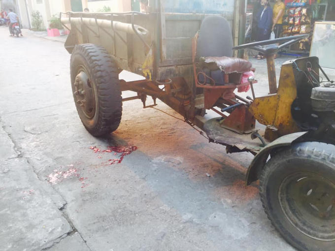 Hiện trường vụ tai nạn thương tâm.