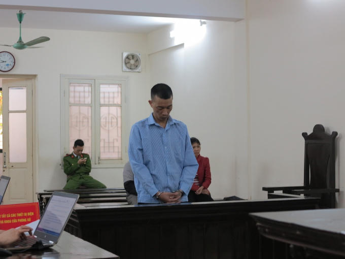 Bị cáo trong phiên xét xử.