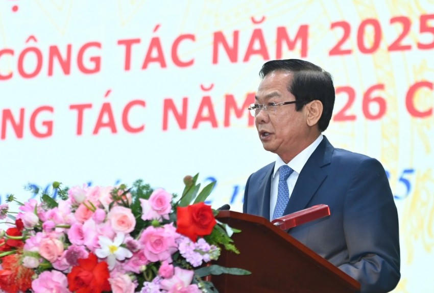 Bộ trưởng Bộ Nội vụ Đỗ Thanh Bình phát biểu. Ảnh: Mạnh Quân