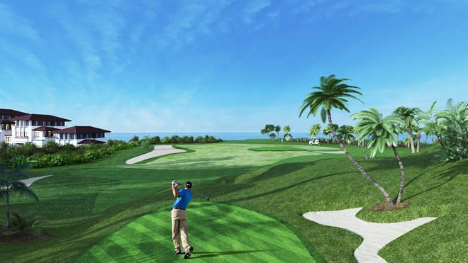 FLC Hạ Long Golf sở hữu tầm nhìn hướng ra toàn cảnh Vịnh Hạ Long.