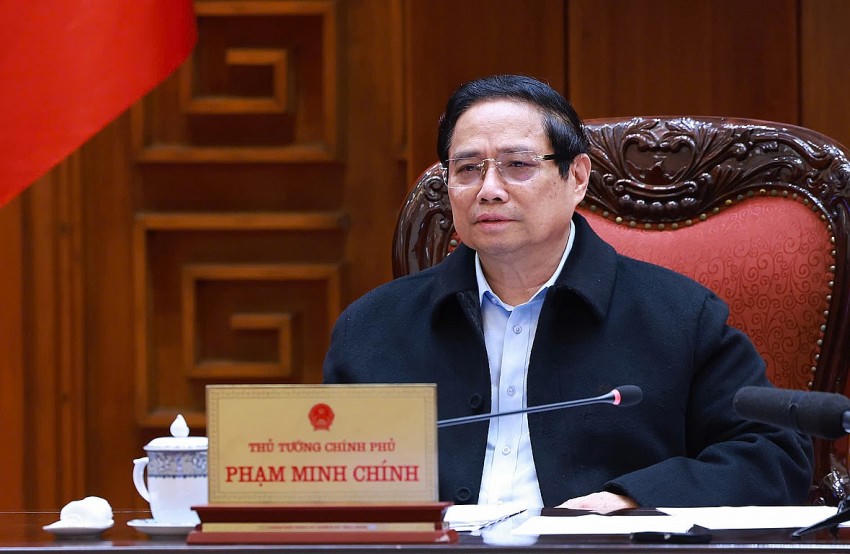 Thủ tướng Phạm Minh Chính nhấn mạnh, dự án Cảng hàng không quốc tế Long Thành là dự án quan trọng quốc gia (Ảnh: VGP)