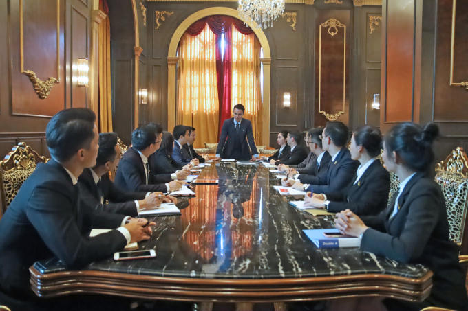 Ông Đỗ Hoàng Minh – Phó TGĐ Tập đoàn Tân Hoàng Minh tại một cuộc họp ngày 09/10/2019