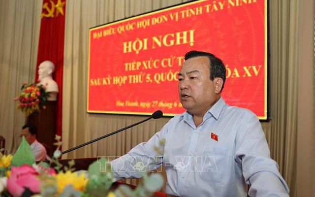 Đoàn đại biểu Quốc hội tỉnh Tây Ninh tổ chức Hội nghị tiếp xúc cử tri