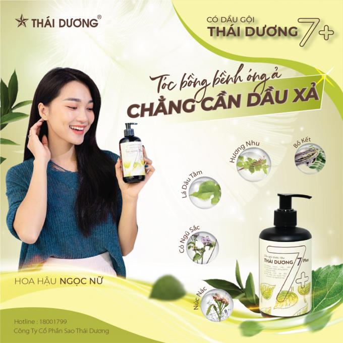 Hoa Hậu Ngọc Nữ luôn chọn cho mình dòng dầu gội 7 cộng chăm sóc tóc