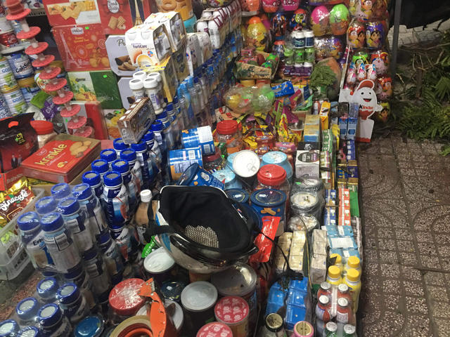 Vị trí nơi 2 bà cháu bị tán cây đèn trúng