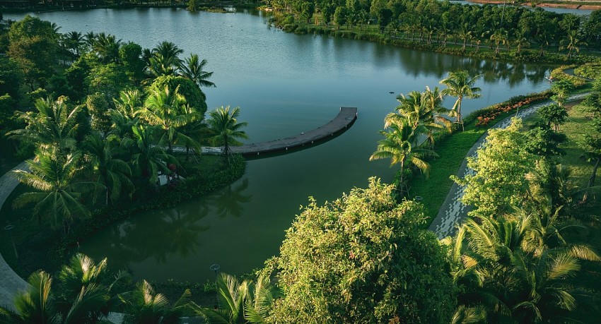 Không gian xanh với chất lượng không khí tương đương rừng tự nhiên tại Eco Central Park.