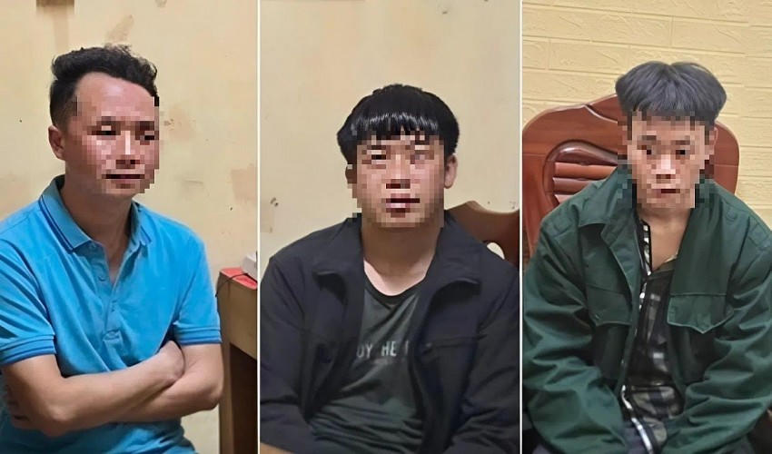 3 đối tượng bị khởi tố và bắt tạm giam vì tổ chức cho người khác nhập cảnh trái phép. (Ảnh: Công an tỉnh Hà Giang).