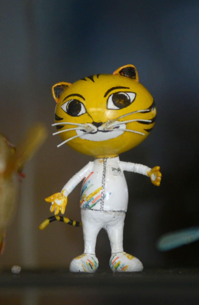 Những linh vật liên quan đến các kỳ đại hội thể thao lớn trên Thế giới được ông Tâm làm lại.