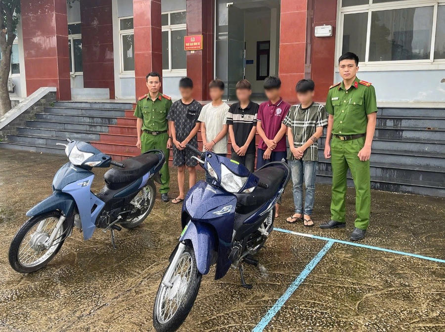 Các đối tượng mới chỉ từ 14-16 - Ảnh Công an Nghệ An.