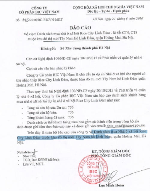 Vợ v&agrave; mẹ vợ PTGĐ cũng c&oacute; t&ecirc;n trong danh s&aacute;ch mua NƠXH tại Rice City