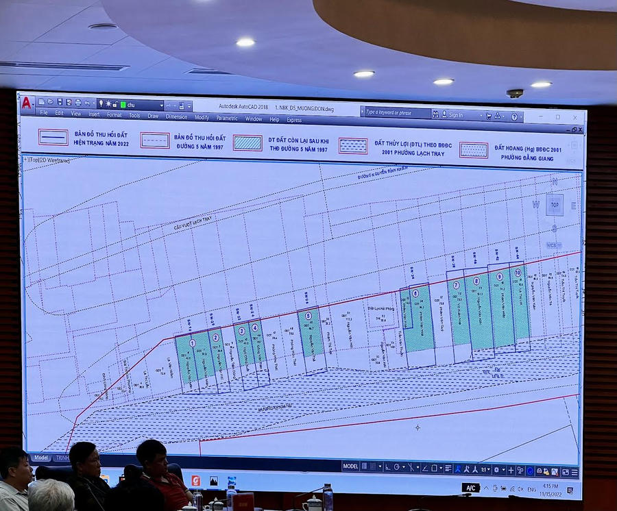 Bản đồ vị trí khu vực UBND quận Ngô Quyền giải phóng mặt bằng, đường Nguyễn Bỉnh Khiêm.