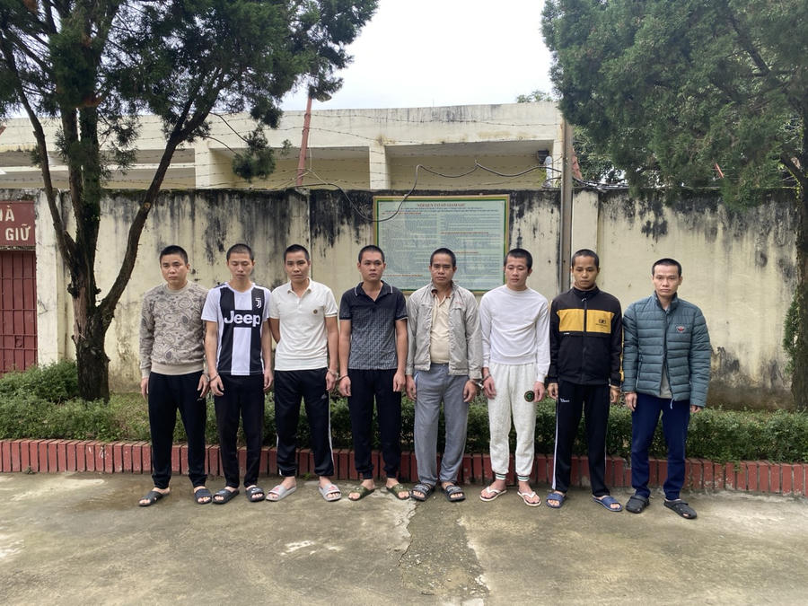 Các đối tượng trong đường dây mua bán ma túy