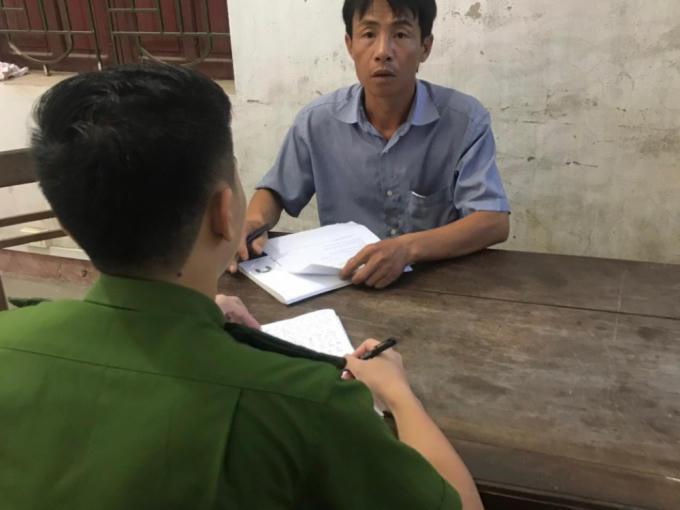 Đối tượng Thắng tại cơ quan điều tra.( Ảnh: CAHT)