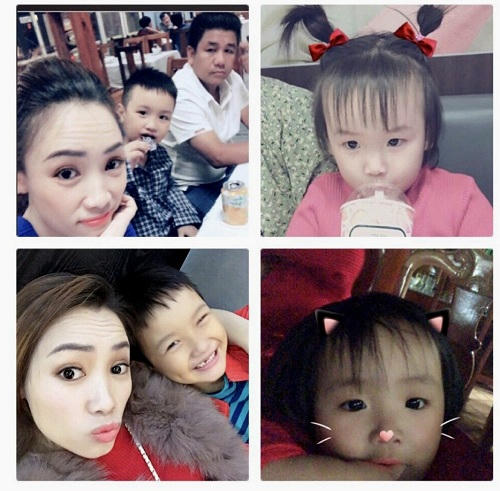 Gia đình cùng chụp ảnh “tự sướng”