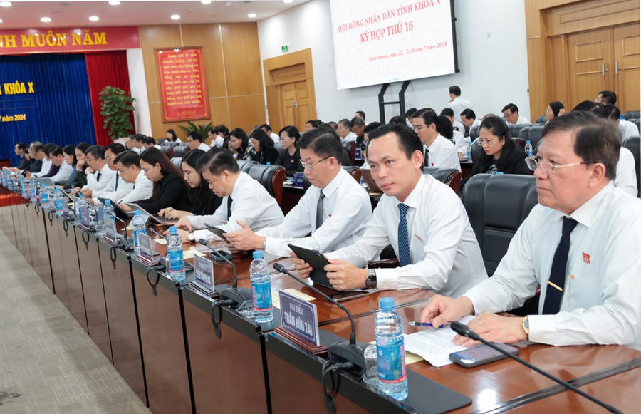 Các đại biểu biểu quyết thông qua chương trình Kỳ họp.
