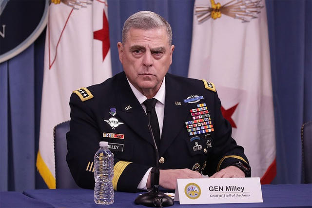 Chủ tịch Hội đồng Tham mưu trưởng Liên quân Mỹ Mark Milley (Ảnh: Reuters)