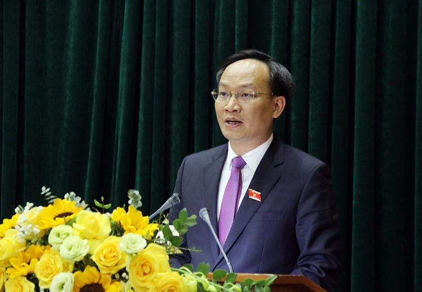 Đồng chí Phạm Văn Thịnh phát biểu nhận nhiệm vụ