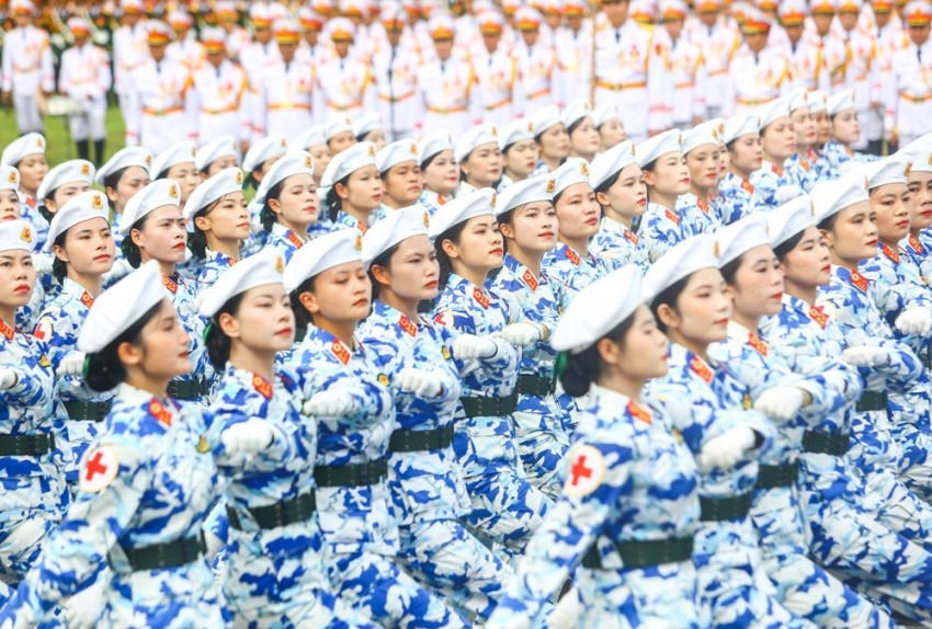 Các lực lượng tham gia diễu binh đang dồn lực tập luyện để chuẩn bị cho Đại lễ diễn ra vào ngày 2/9.