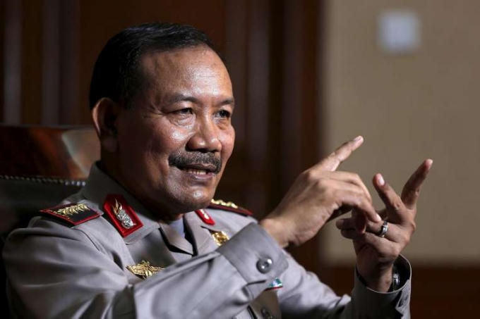 Giám đốc cảnh sát quốc gia Indonesia, Badrodin Haiti. (Ảnh: Reuters).