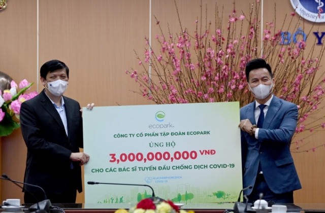 Ecopark ủng hộ 13 tỷ đồng cho công tác phòng chống dịch Covid-19