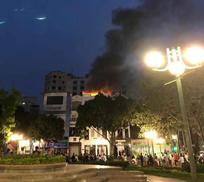 Khu vực xảy ra vụ cháy.