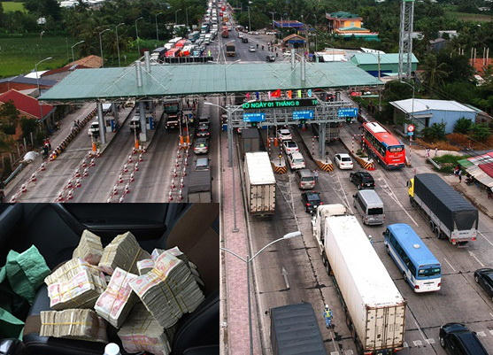 Trạm BOT Cai Lậy, Tiền Giang (Nguồn ảnh: Báo Dân trí)