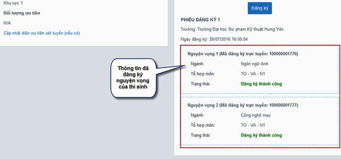 Các bước đăng ký xét tuyển trực tuyến đại học 2016