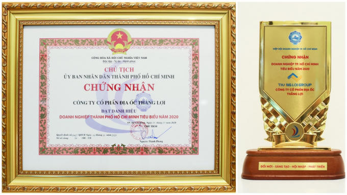 Cúp và chứng nhận doanh nghiệp tiêu biểu TP HCM 2020