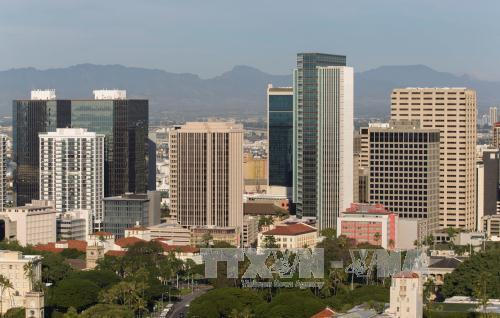 Quang cảnh thành phố Honolulu ở Hawaii ngày 13/1. Ảnh: AFP/TTXVN