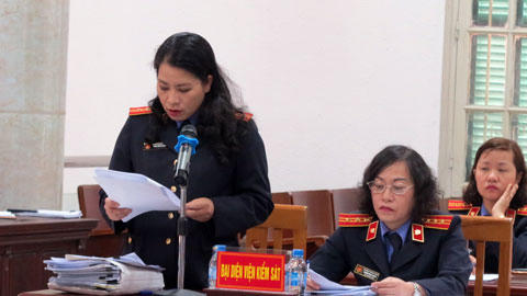 Đại diện VKS trình bày quan điểm