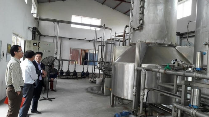 Hệ thống xử lý nước đầu vào tại nhà máy.