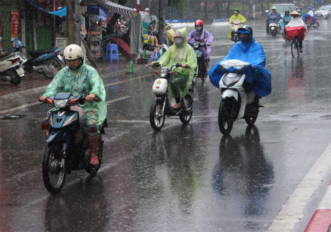 Thời tiết Hà Nội và một số tỉnh miển Bắc có mưa và không khí lạnh.