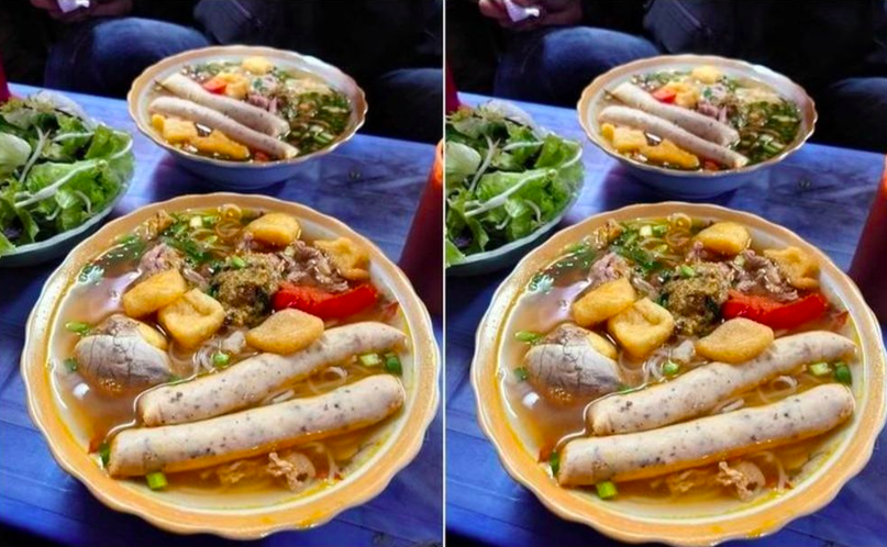 Bát bún có giá 400.000đ trong đêm mùng 1 Tết. Ảnh: Tienphong.