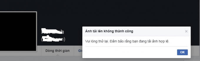 Hình ảnh tải lên không thành công của facebook.
