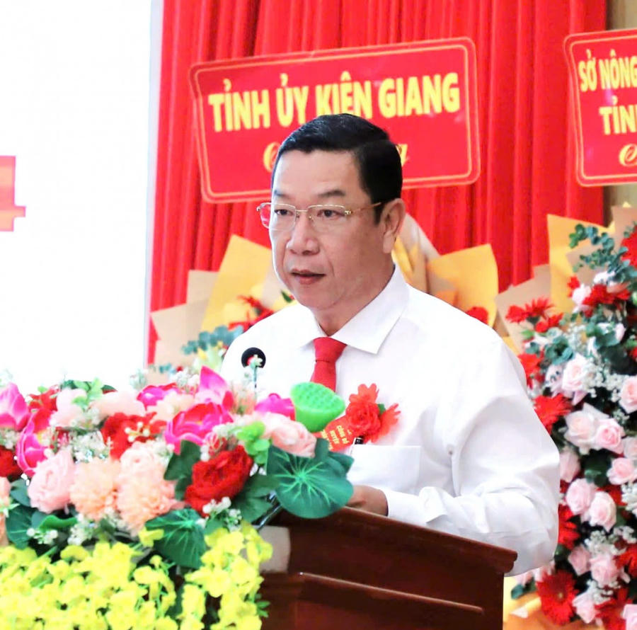 Ông Nguyễn Văn Nam - Chủ tịch UBND huyện Châu Thành phát biểu tại buổi lễ