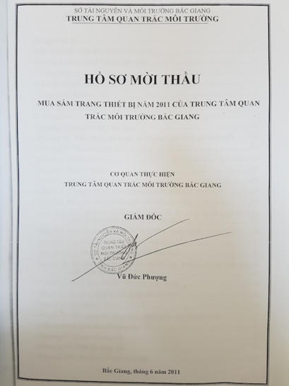 Kỳ 1 - Nhiều uẩn kh&uacute;c trong đấu thầu mua t&agrave;i sản c&ocirc;ng của Trung t&acirc;m quan trắc m&ocirc;i trường tỉnh Bắc Giang